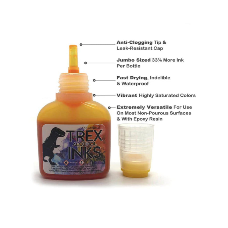 T-Rex Alcohol Ink Warm Earthtones Set 12 x 20ml