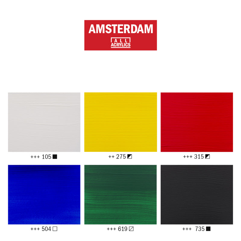 Amsterdam Standard Acrylic General Set - 20ml x 6