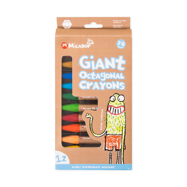 Micador jR. Giant Octagonal Crayons - Set of 12