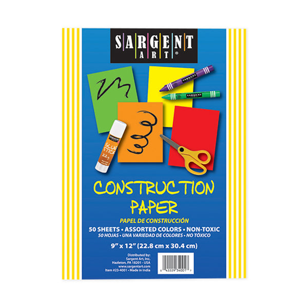 Sargent Art Construction Paper - Pack of 50 (9" x 12")