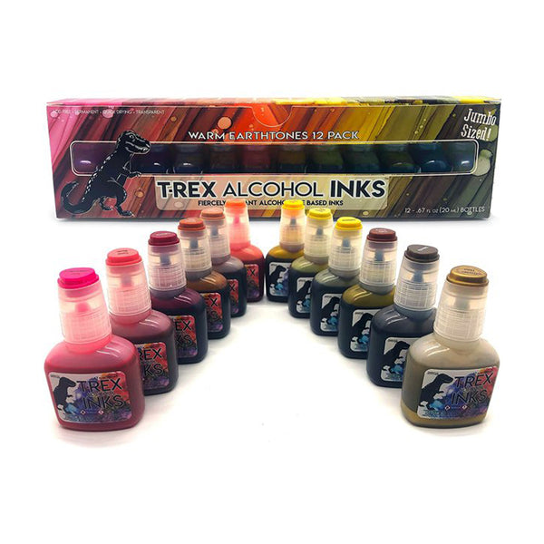 T-Rex Alcohol Ink Warm Earthtones Set 12 x 20ml