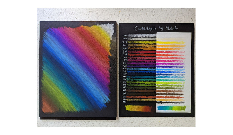 Drawing: Make a Swatch Card with Stabilo Carbothello Pastel Pencils