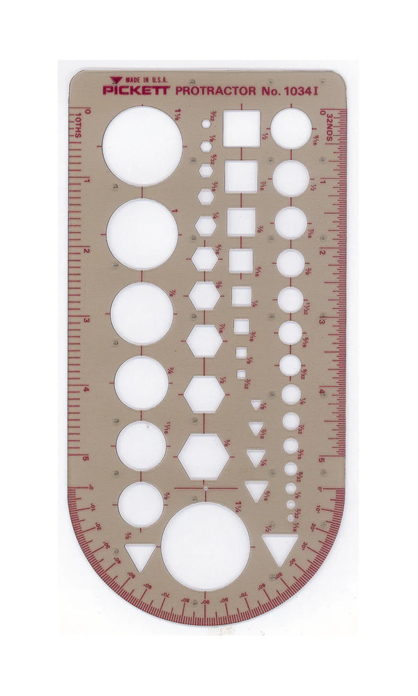 Chartpak-Picket 1034I Protractor Template