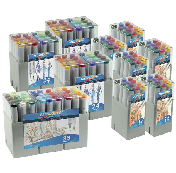 Maxxliner Double Ended Alcohol Art Marker Sets
