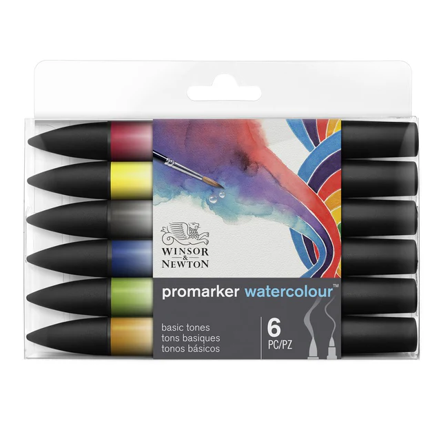 Winsor & Newton Promarker Watercolour 6 Basic Tones Set