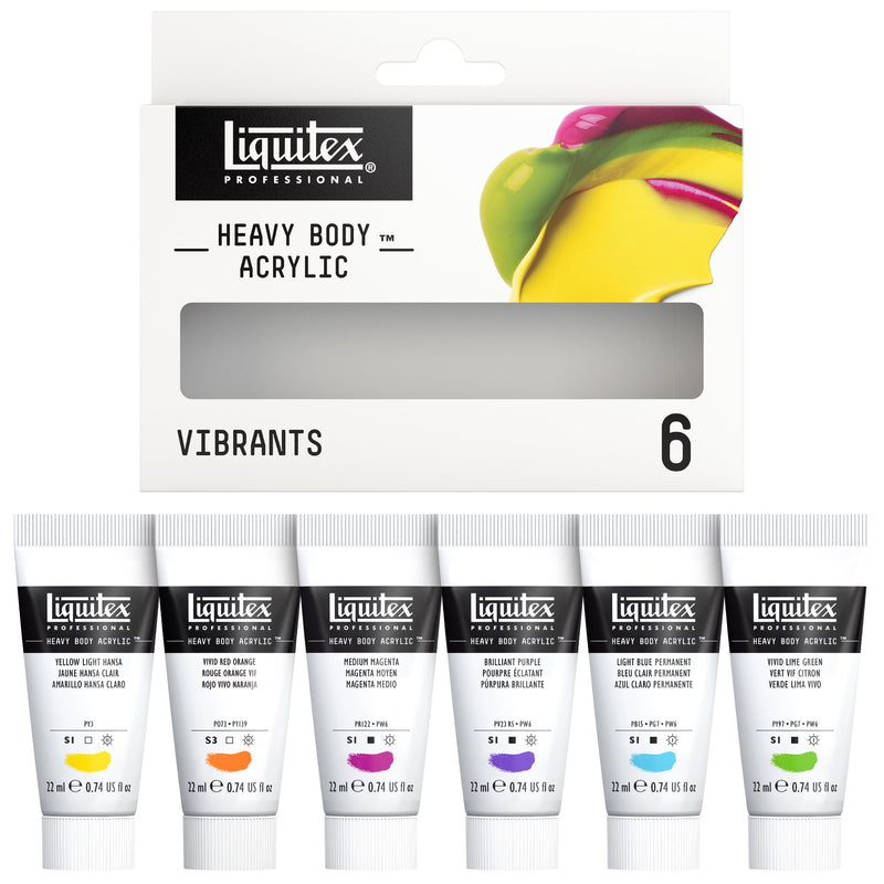 Liquitex Professional Heavy Body Acrylic Colour Vibrant Set 6 x 22mL