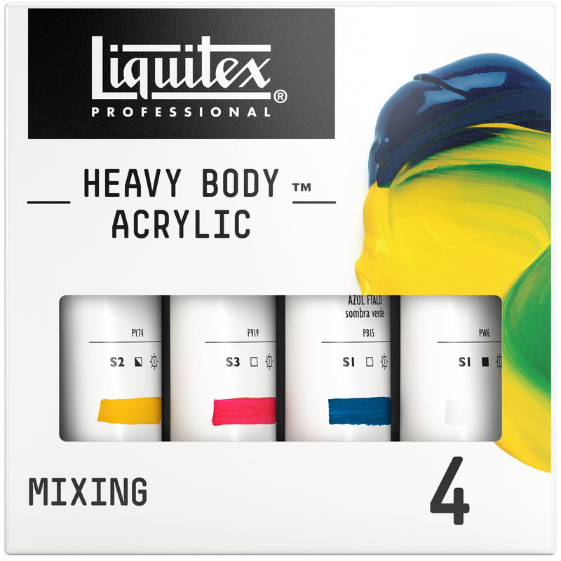 Liquitex Heavy Body Acrylic Set - Mixing 4pc Set