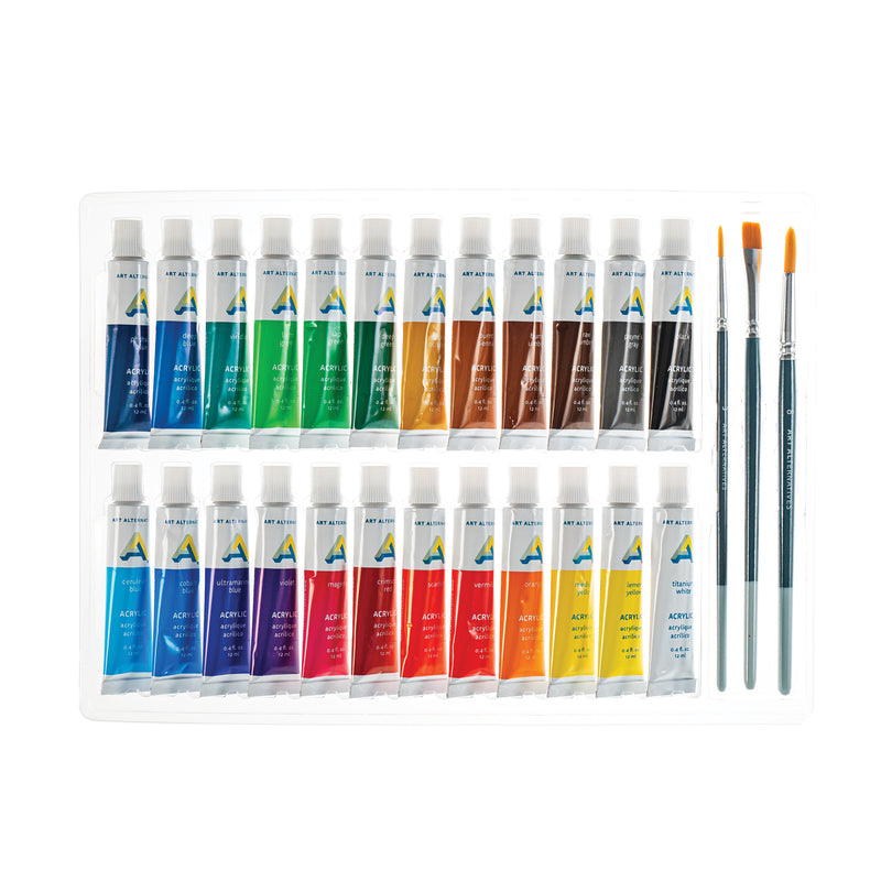 Art Alternatives Economy Acrylic Paint 24-Color Set - 12ml Tubes
