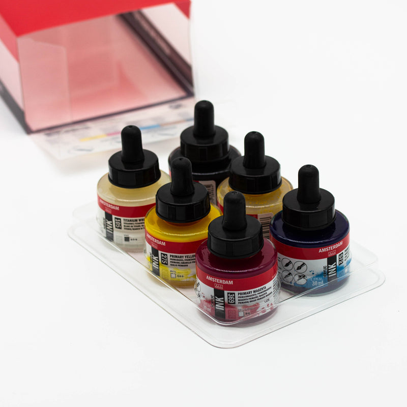 Amsterdam Acrylic Ink - Basic Set - 6 x 30ml