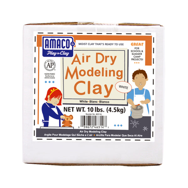Amaco Air Dry Modeling Clay White 10 lbs.