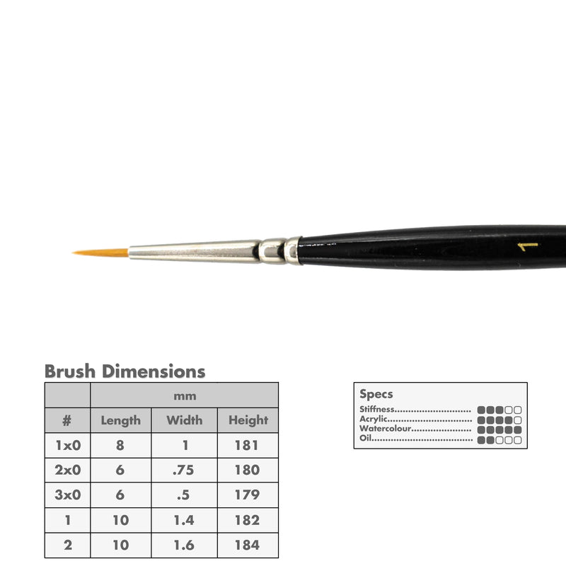 Curry's Series 2500 Gold Taklon Round Brushes