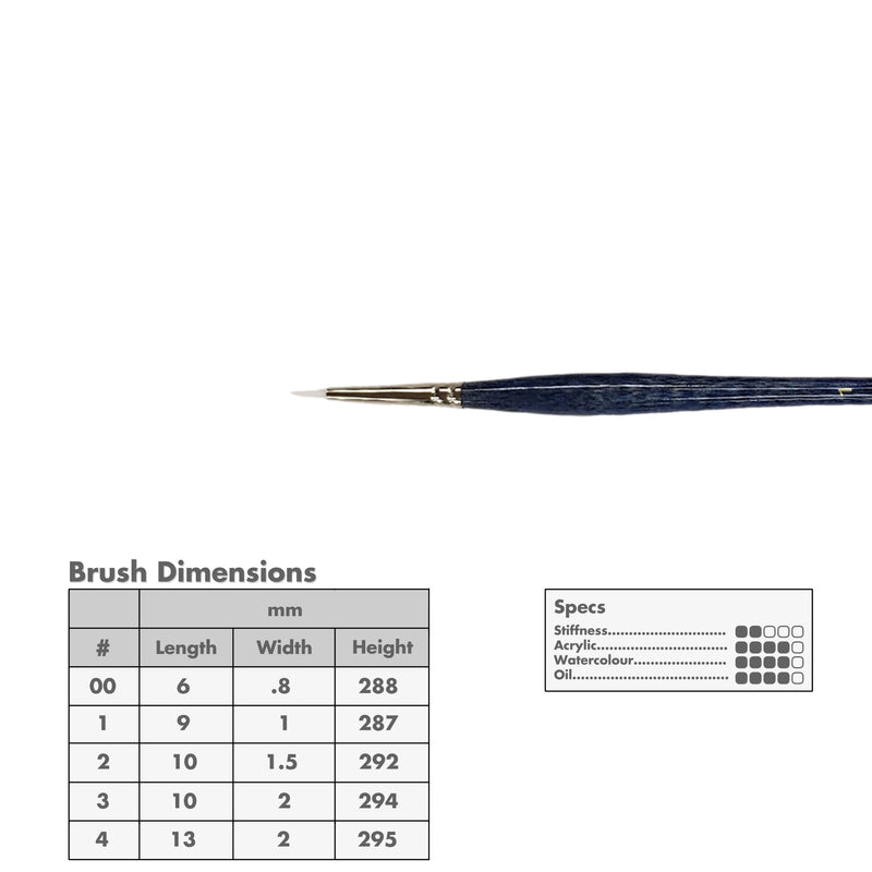 Curry's Series 3500 White Taklon Round Brushes