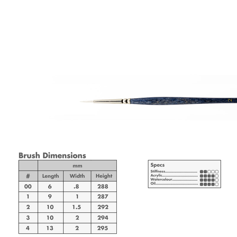 Curry's Series 3500 White Taklon Round Brushes