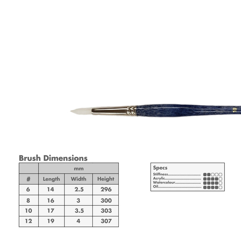 Curry's Series 3500 White Taklon Round Brushes