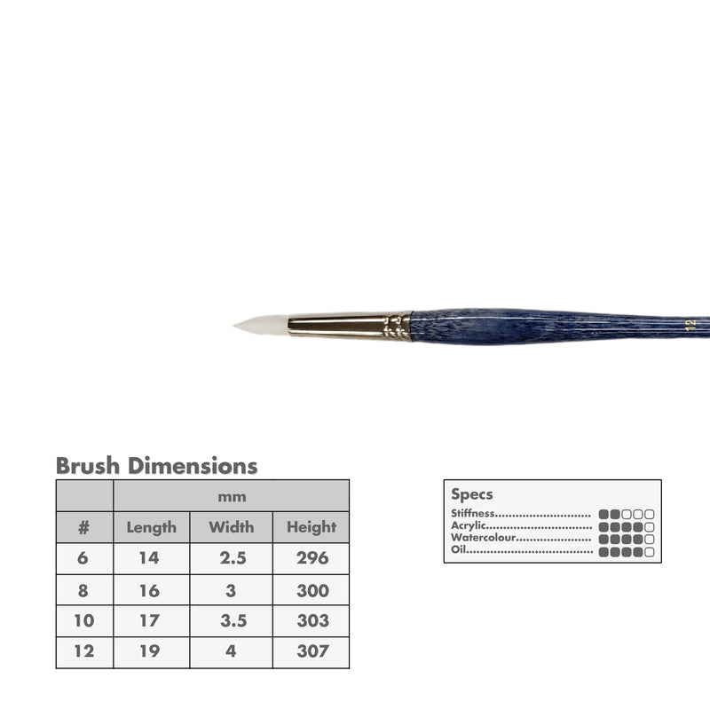 Curry's Series 3500 White Taklon Round Brushes