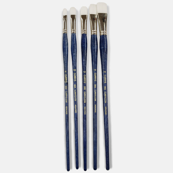 Curry's Series 3600 White Taklon Filbert Brushes