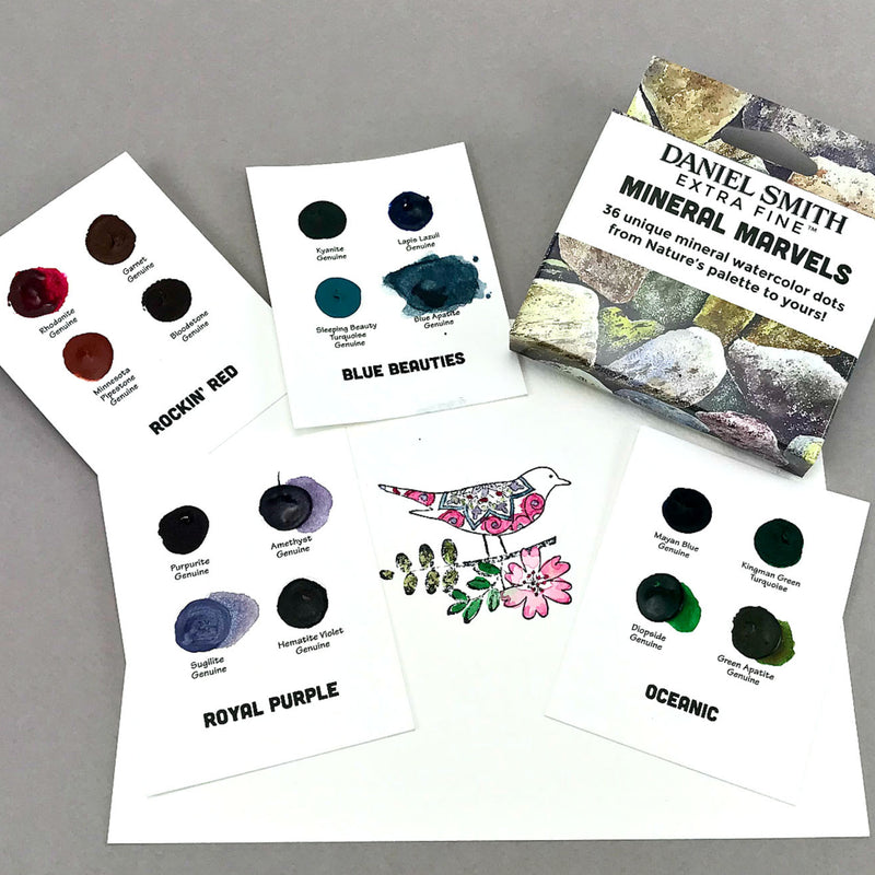 Daniel Smith Extra Fine Watercolour Dot Card - Mineral Marvel Pack (36 Colours)