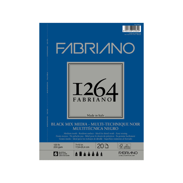 Fabriano 1264 Black Mixed Media Pads