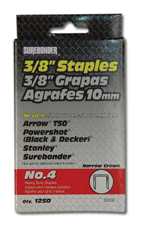 Heavy Duty No 4 3/8 Inch Staples For 5600 Gun 1000 Per Box