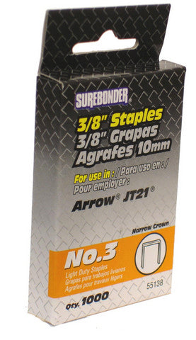Light Duty No 3 Staple 3/8"