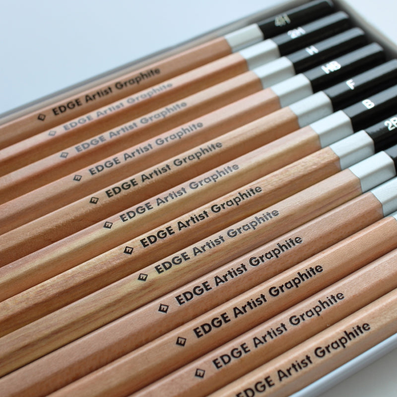 EDGE Artist Graphite Pencil 12-Piece Tin - 4H-8B