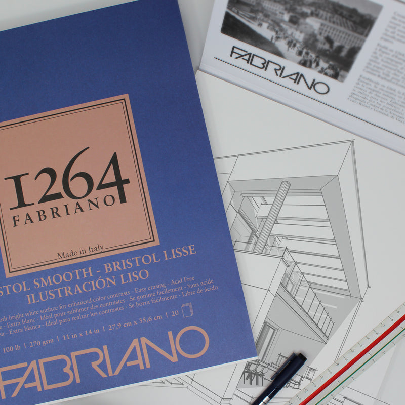 Fabriano 1264 Bristol Smooth & Bristol Vellum Pads