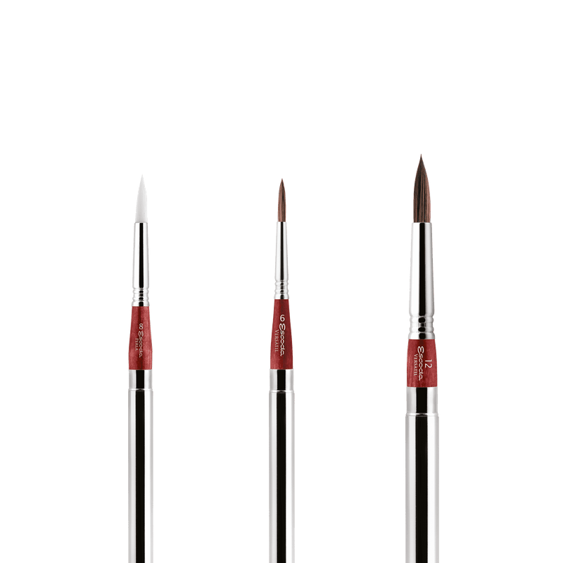 Escoda Red Series watercolour 3-piece brush travel set