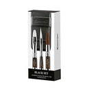 Escoda Black Series 3-piece brush travel set