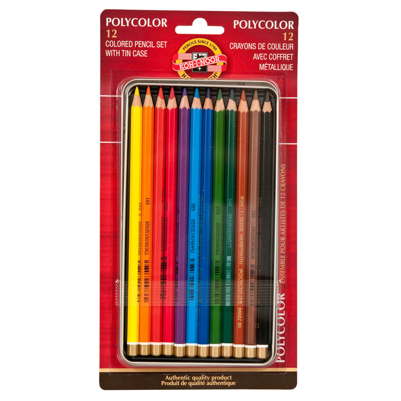 Koh-I-Noor Polycolor Coloured Pencil Set of 12