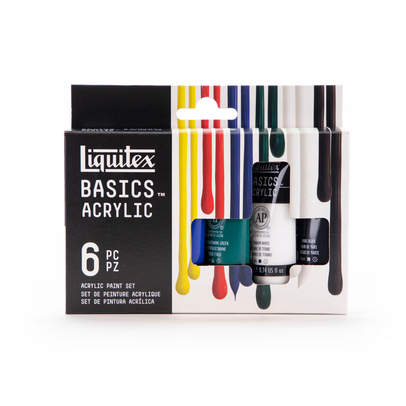 Liquitex Basics 6-Color Acrylic Sets 6x22ml