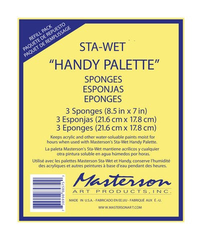 Masterson's Sta-Wet Palette Sponge Refill 3pk 10 x 14.5