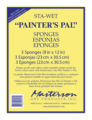 Masterson's Sta-Wet Palette Sponge Refill 3pk 10 x 14.5