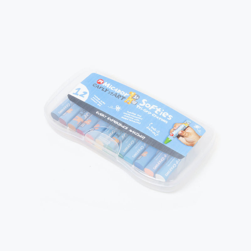 Micador Early Start Softies Tri-Grip Crayons 12 Pack