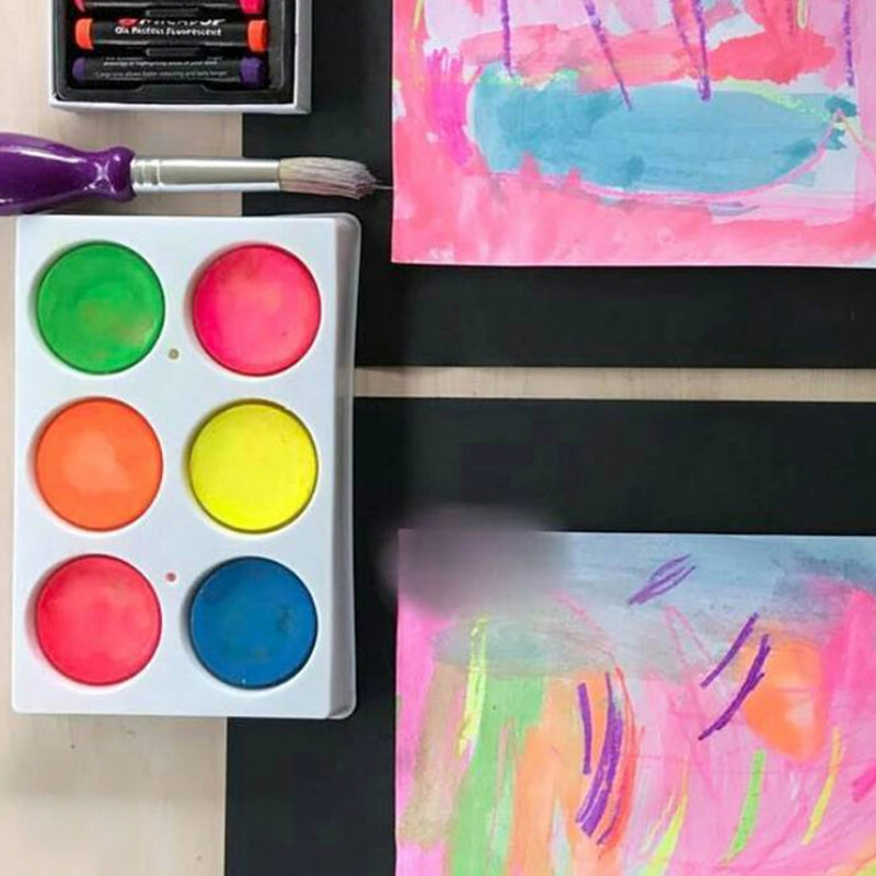 Micador Early Start Washable Paint Disc Packs Fluorescent Set of 6