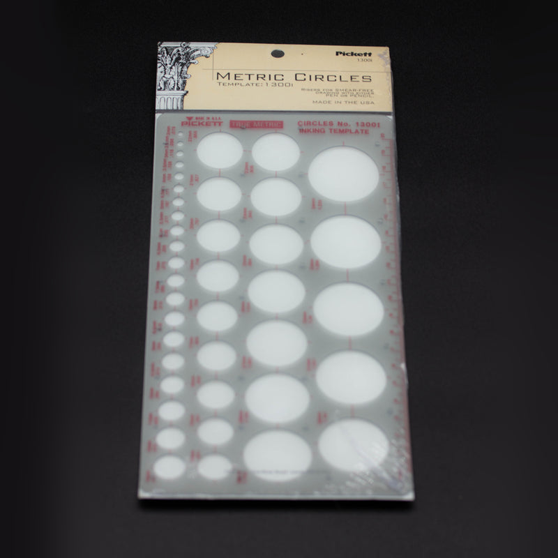 Chartpak-Pickett 1300I Metric Circle Template 2mm-34mm