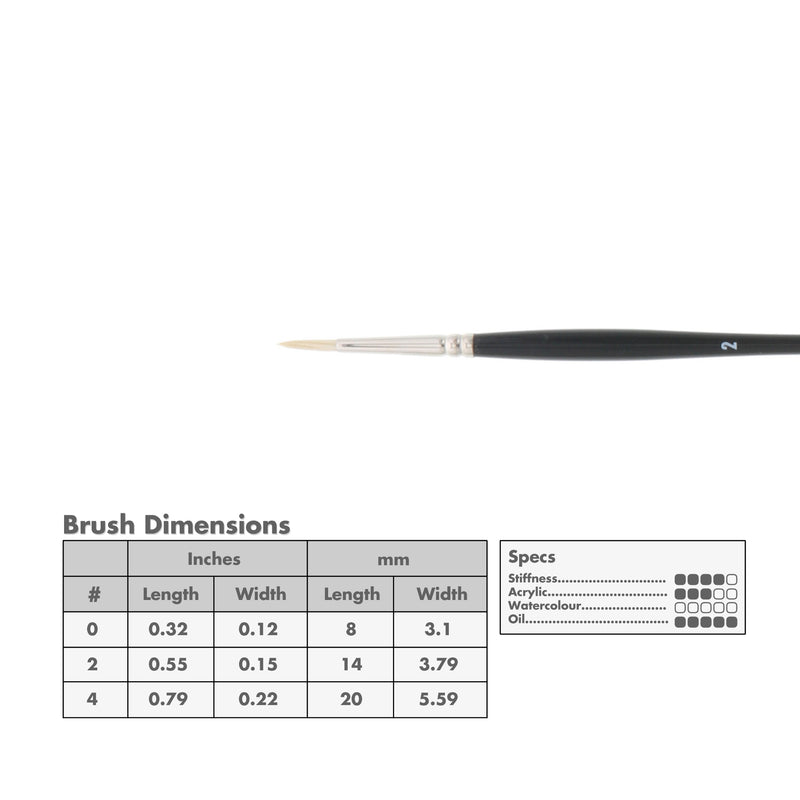 Princeton 9700 Snap! Bristle Long Handle Brushes