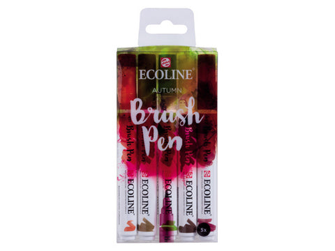 Ecoline Liquid Watercolour Brush Pen - Autumn Hues Set of 5