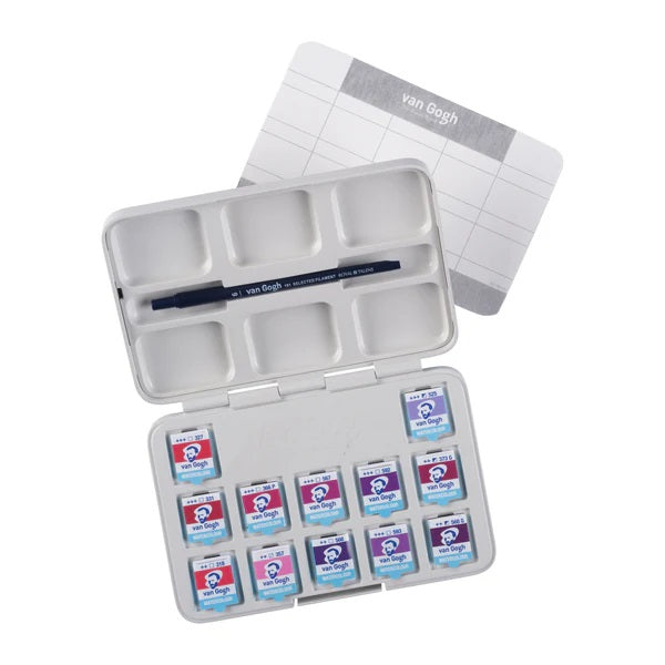 Van Gogh Watercolour Pinks / Violets Selection Set of 12