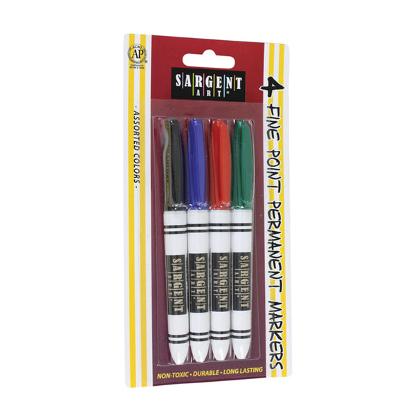 Sargent Art Permanent Marker - Pack of 4