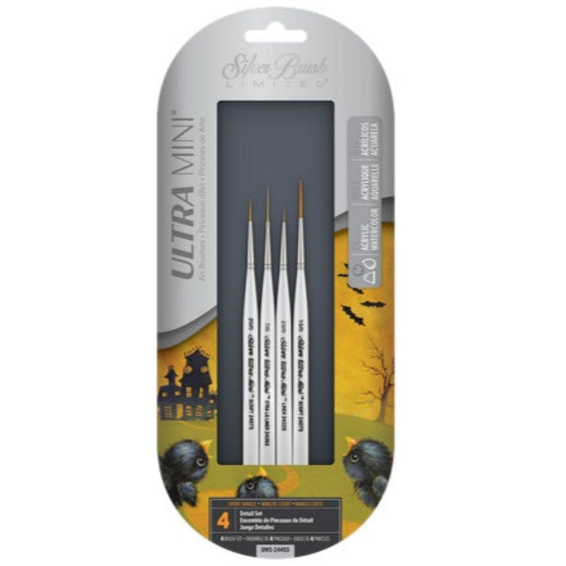Ultra Mini Detail Brush Short Handle Set of 4