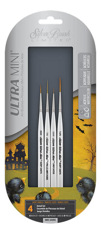Ultra Mini Detail Brush Short Handle Set of 4