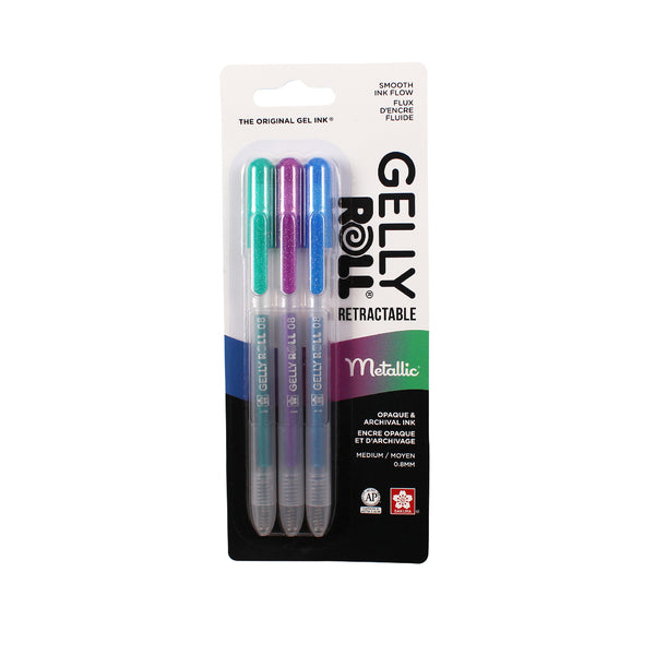 Sakura Gelly Roll Retractable Pens 3 Pack - Metallic