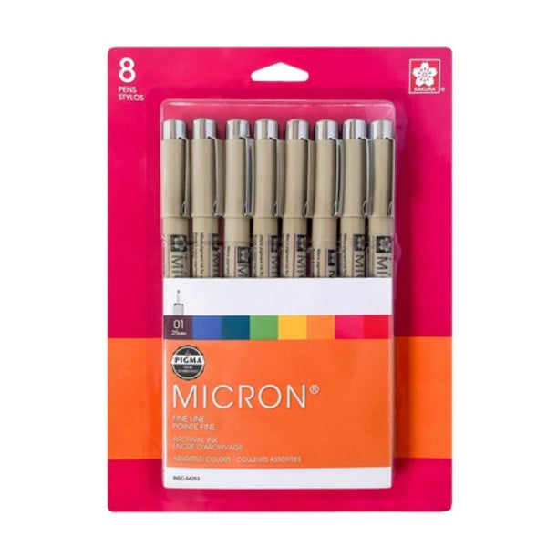 Pigma Micron 01 Rainbow Set