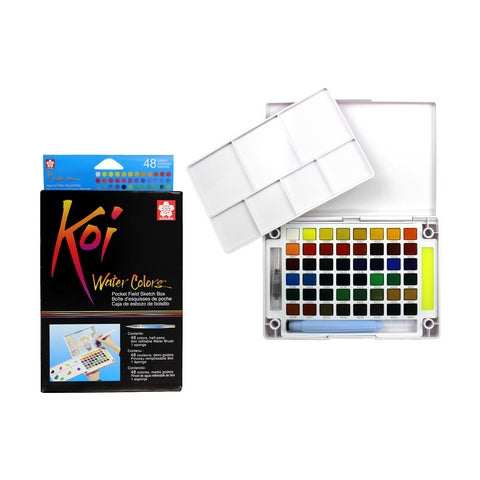 Sakura Koi Watercolour Field Sketch Half-Pan Set of 48