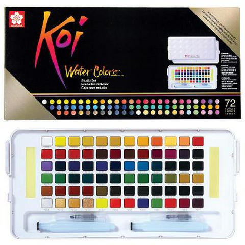 Sakura Koi Watercolour Studio Half-Pan Set of 72