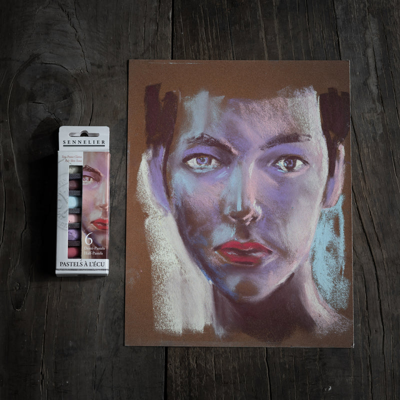 Sennelier Extra Soft Half Pastel Sticks Set of 6 Portrait Light