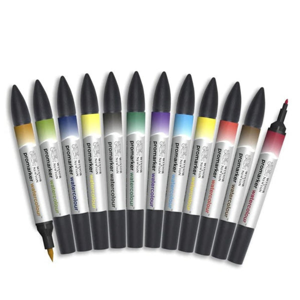 Winsor & Newton Promarker Watercolour 12 Basic Tones Set