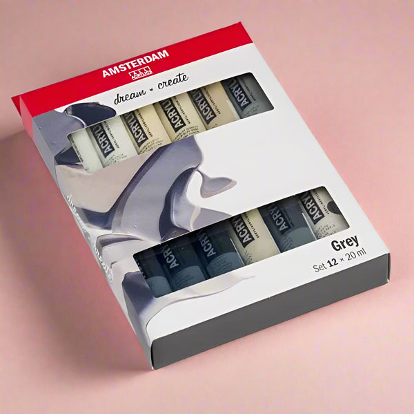 Amsterdam Standard Acrylic Greys Set - 20ml x 12