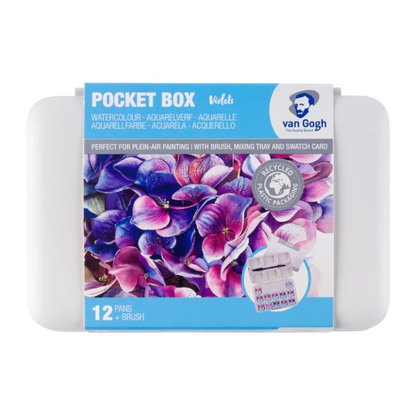 Van Gogh Watercolour Pinks / Violets Selection Set of 12