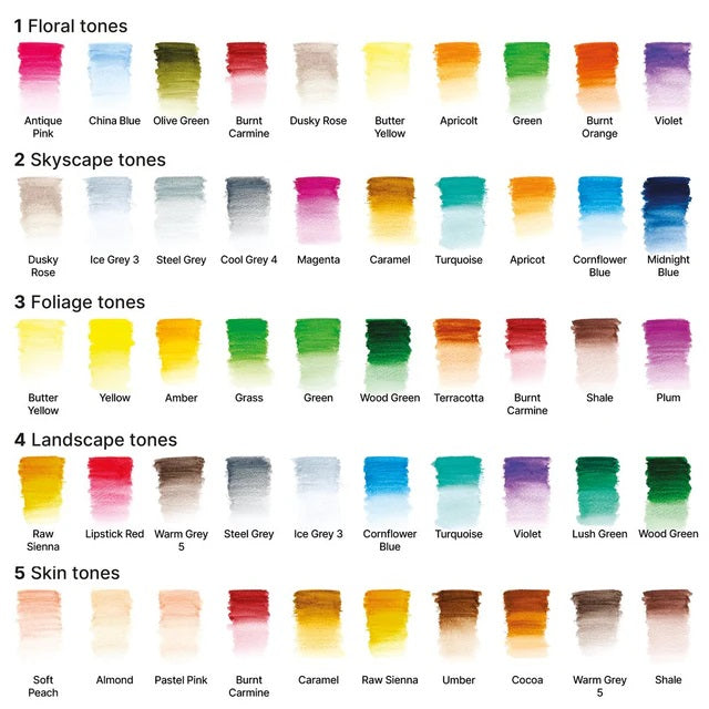 Winsor & Newton Studio Collection - 50 Watercolour Pencil Set